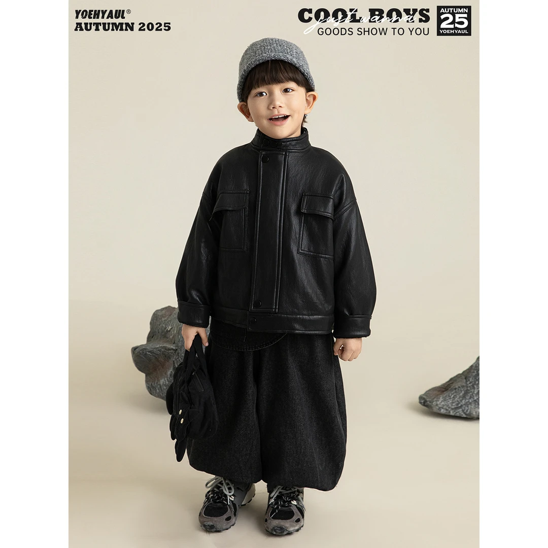 YOEHYAUL/幼悠冬二波 【酷酷男孩】男童冬款韩版童装时尚外套 N7353