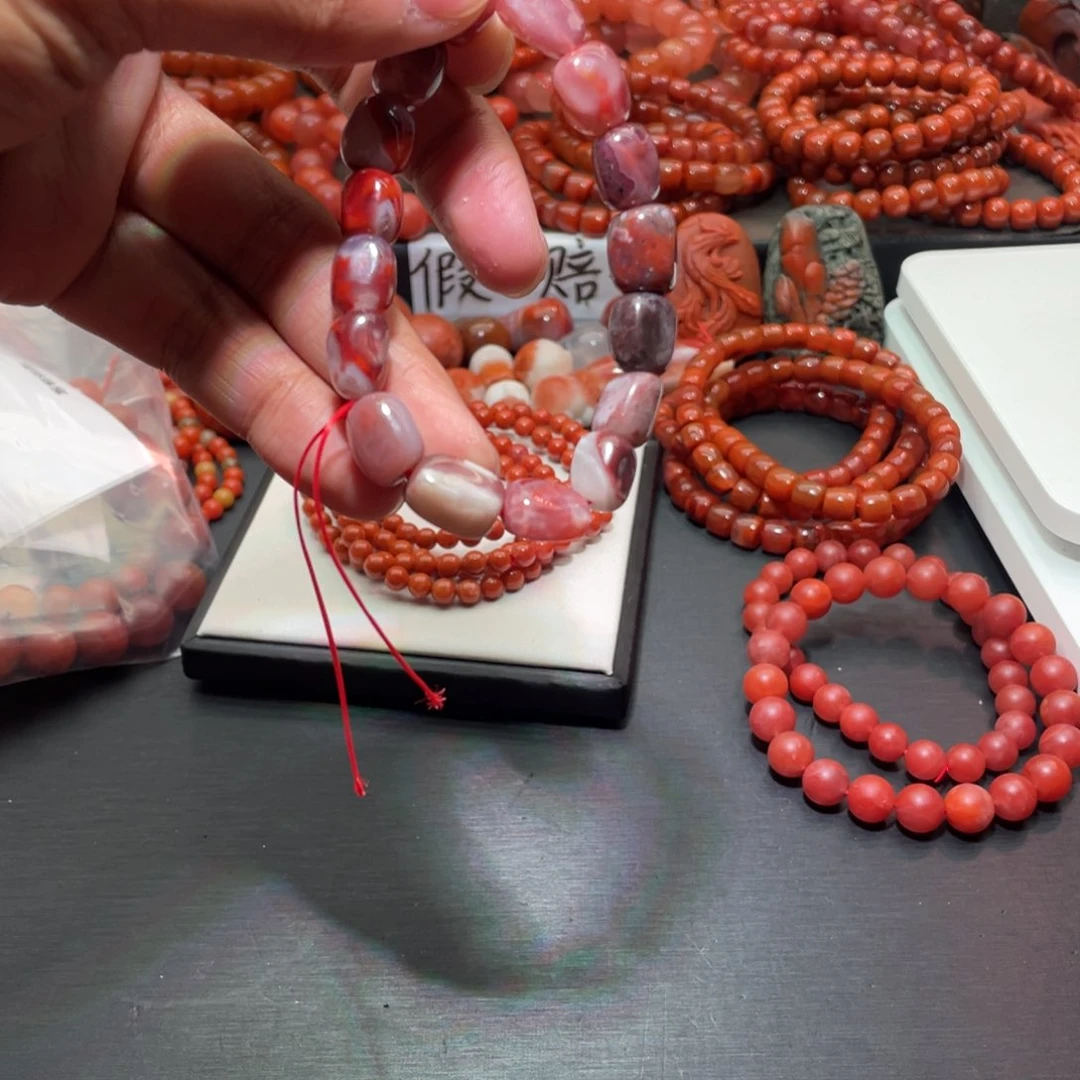 南红玛瑙手链未镶嵌