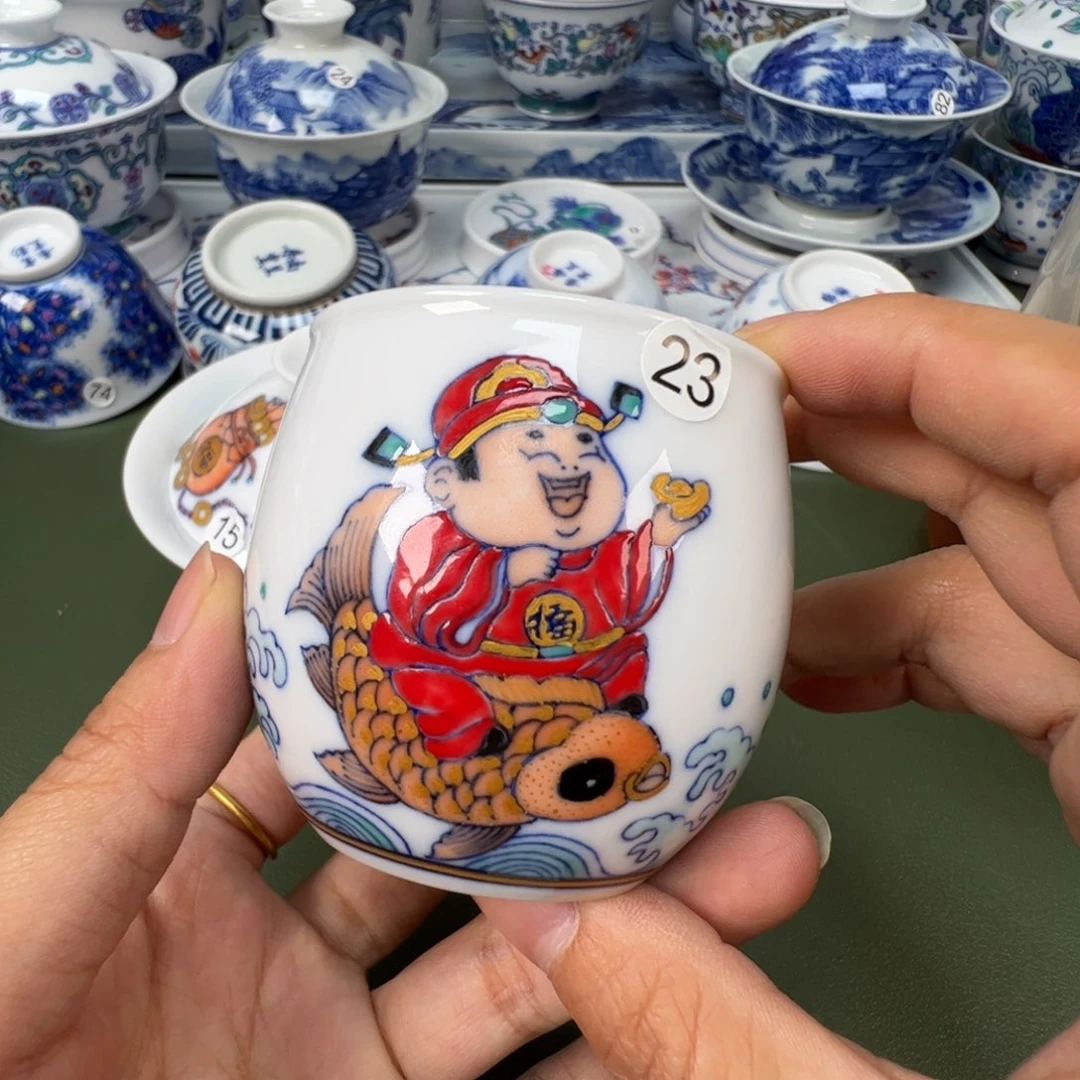 陶瓷景德镇纯手工纯手绘茶具木木23