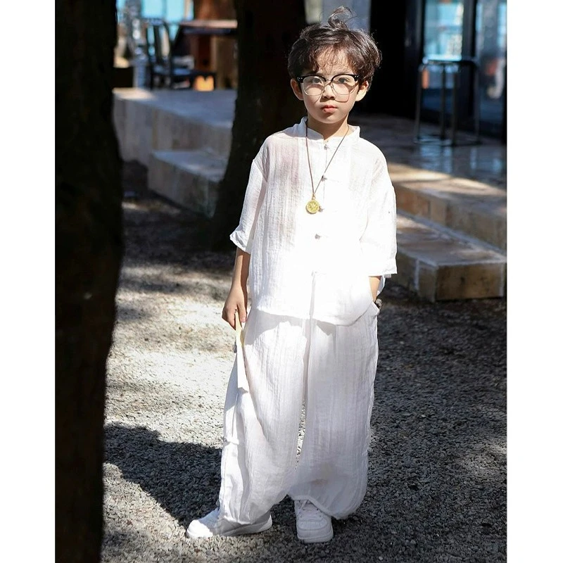 男童套装夏装2025新款男孩新中式国风薄款唐装儿童装夏季古风汉服