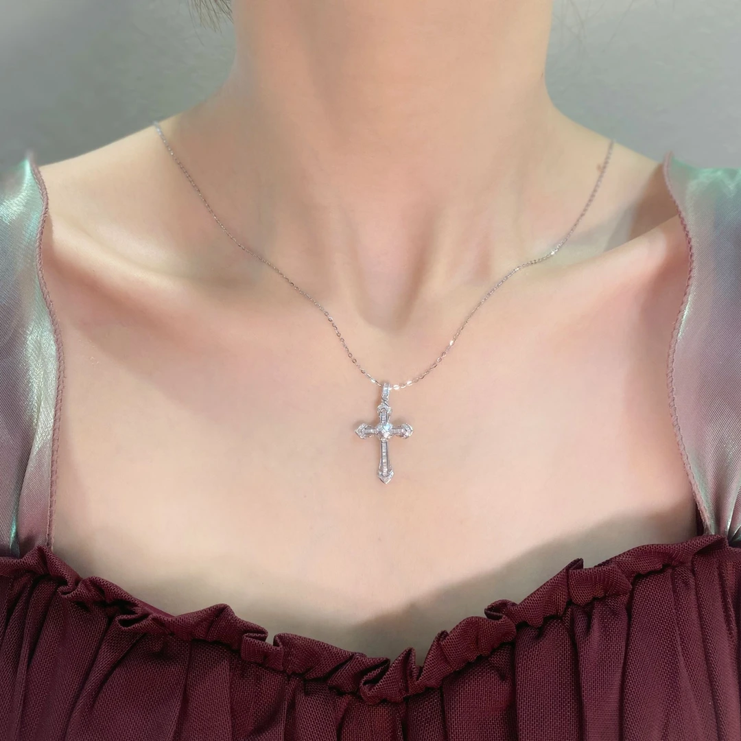 【QM珠宝】01752重金梯方十字架吊坠s（不含链）