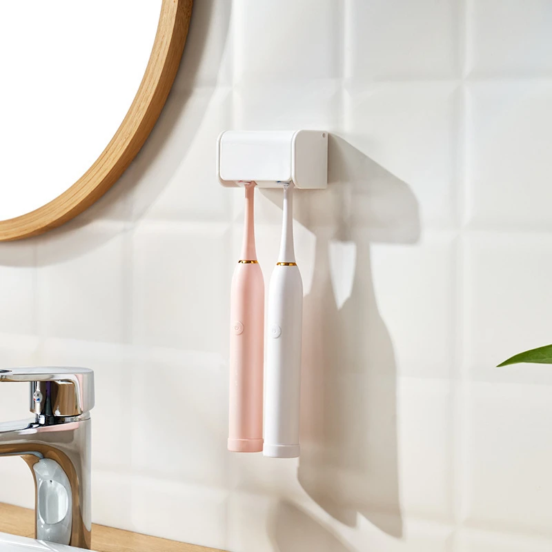 防锈日本KM.810粘胶式牙刷架 日式简约防尘牙刷架- 2头牙刷架