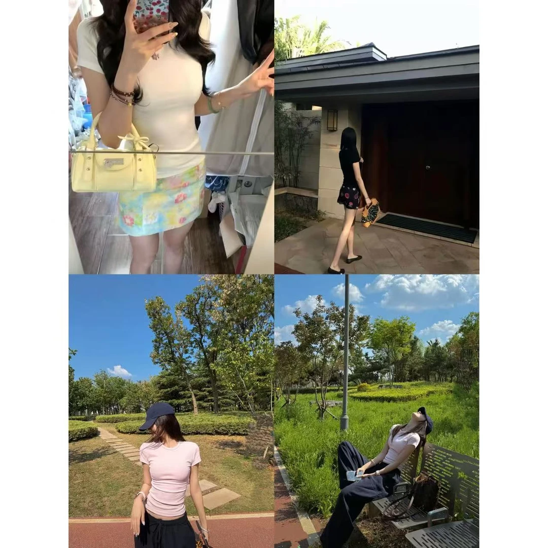 徐秋阳 绵绵T（小版型)夏季新款百搭时尚休闲短袖12926