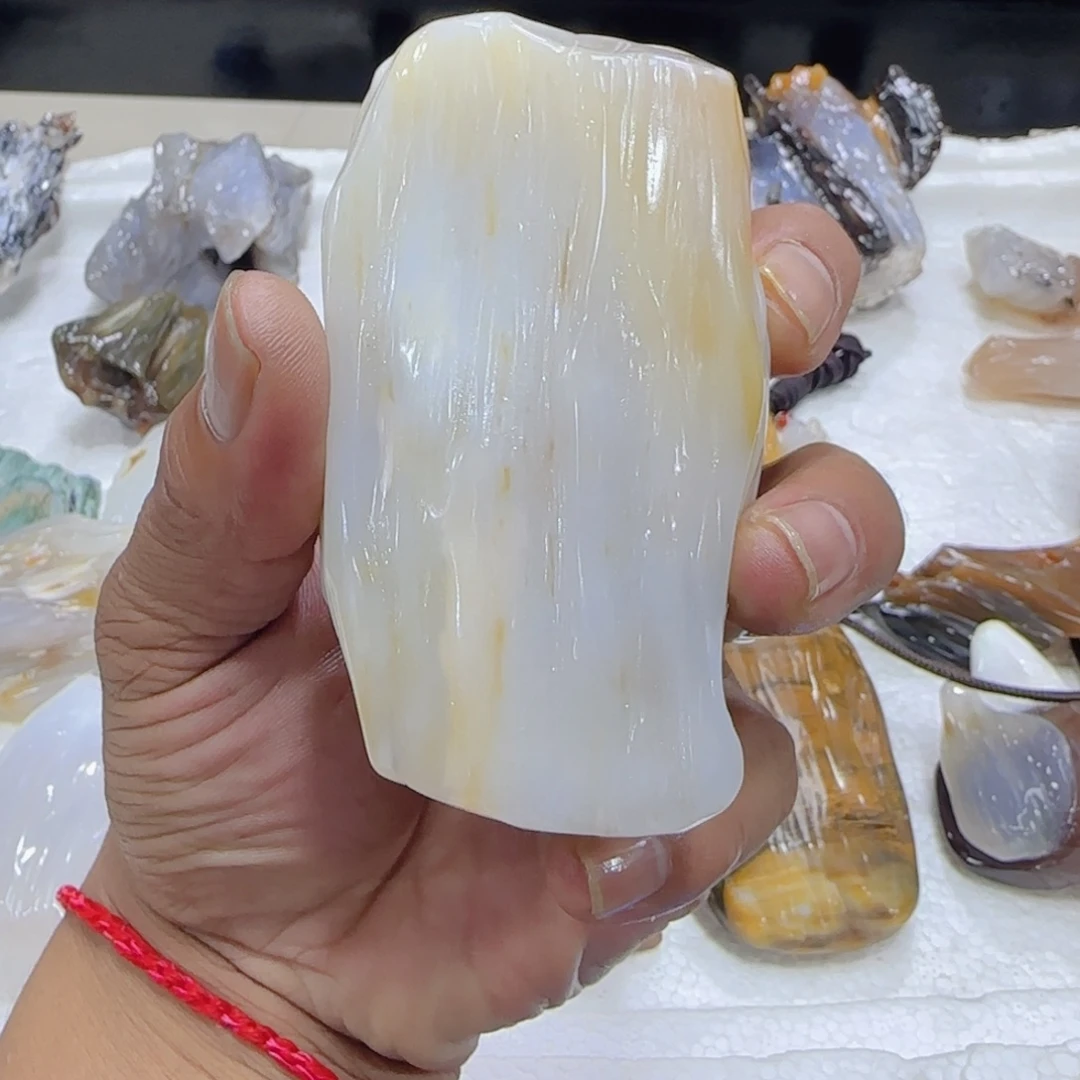 硅化玉未镶嵌手把