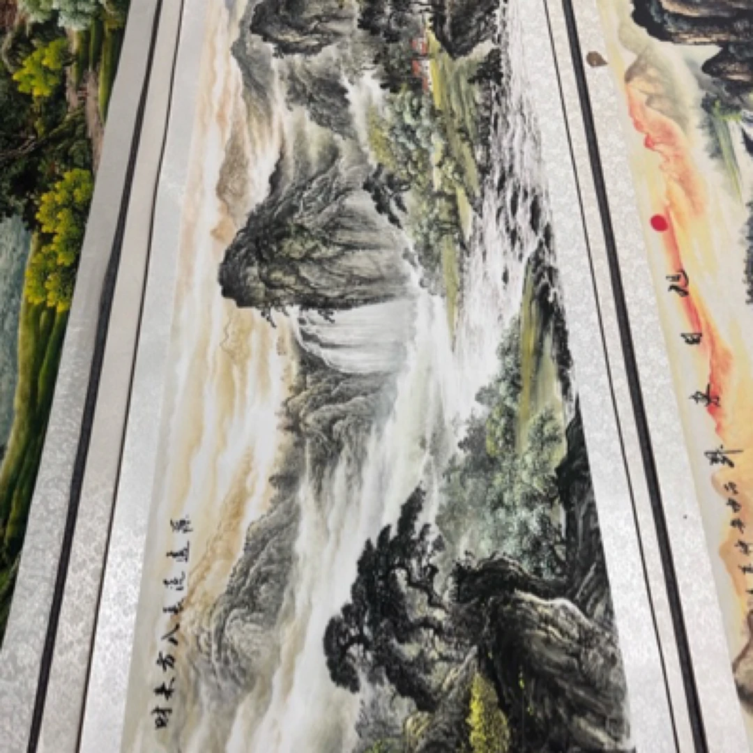 源远流长八方来财卷轴山水挂画2.6✖️80