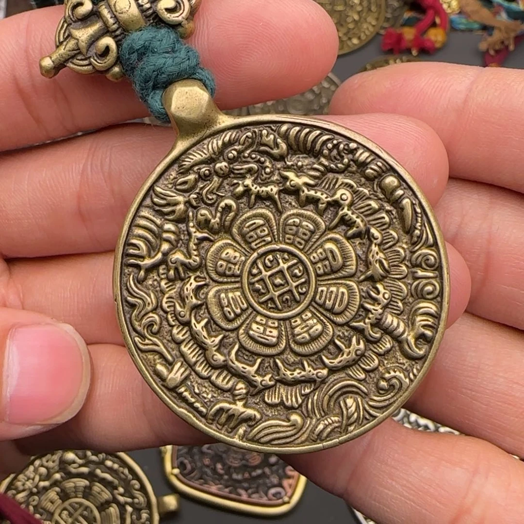 老铜九宫牌吊坠喜欢的来