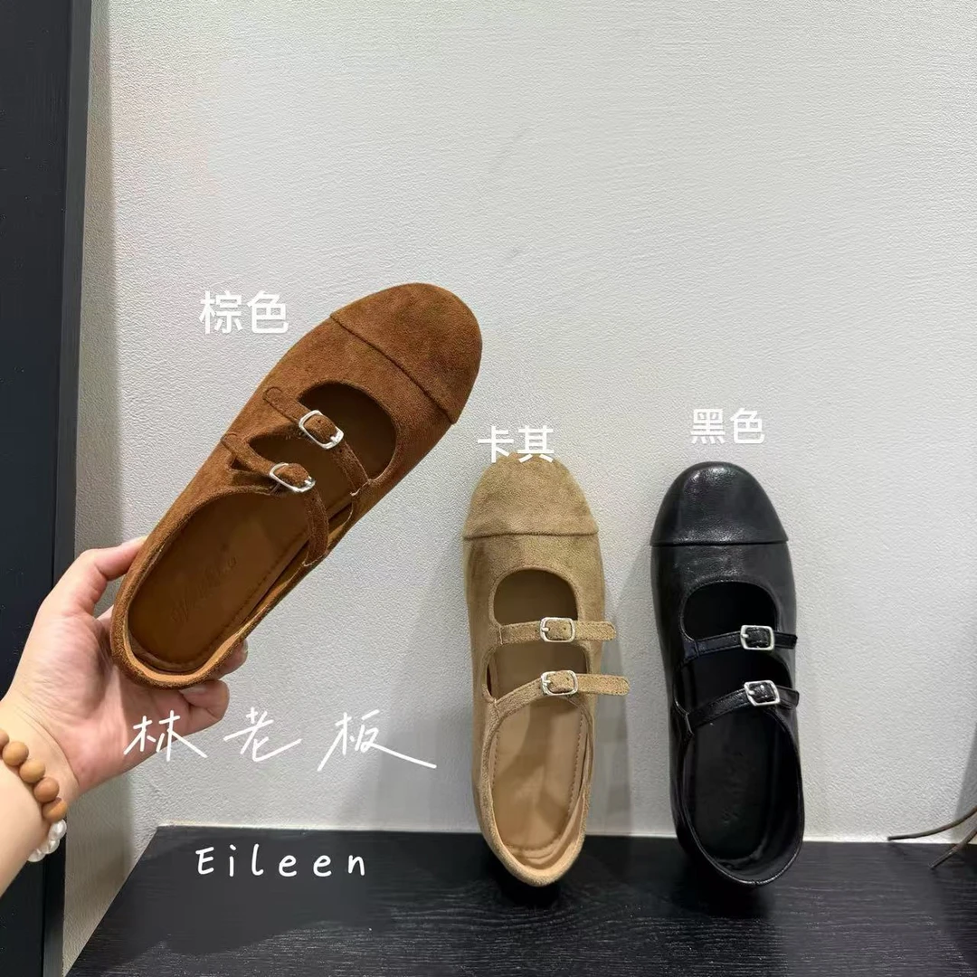 韩系圆头平底玛丽珍鞋0205年新款浅口少女风单鞋 823-1