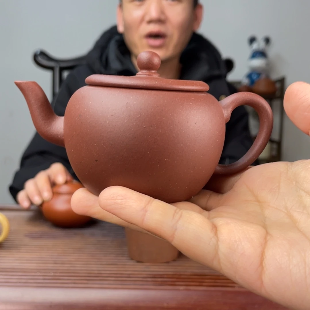 茶壶红泥微瑕老红泥苹果150cc孤品