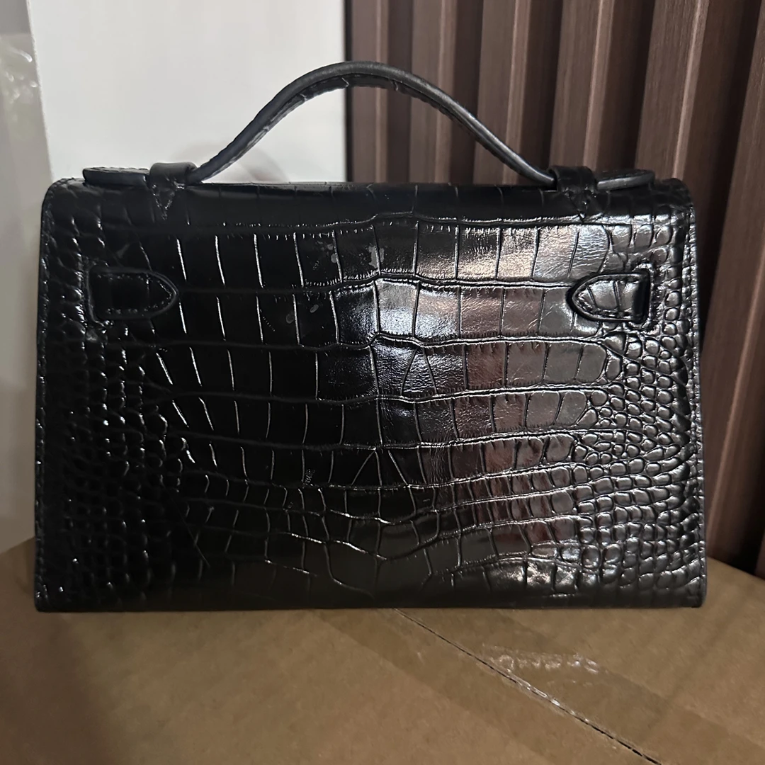 刺绣单肩款心形扣式可折叠斜挎包灰色单肩银色中号