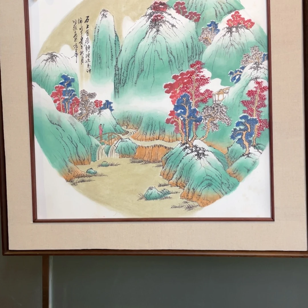 国画手绘国画，精品斗方，明老师