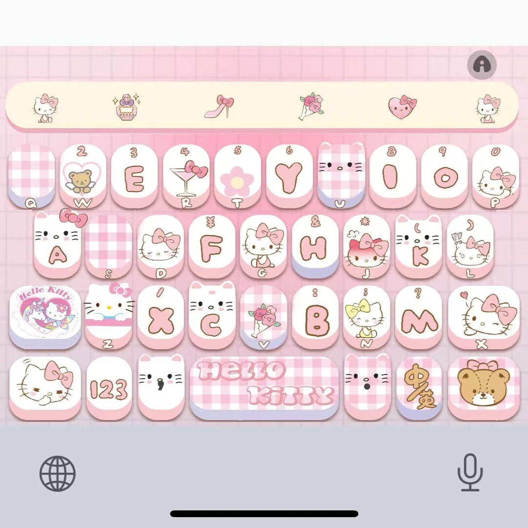 【HelloKitty粉】ios苹果安卓百度输入法双色皮肤键盘办公相关服务