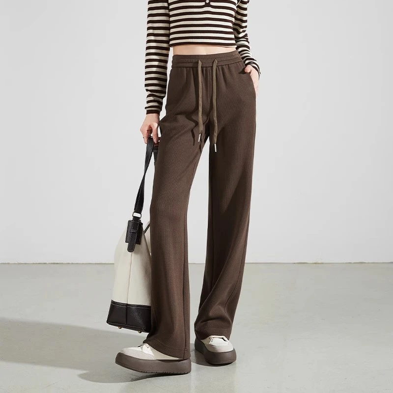 逸阳【糯米云朵懒人裤】2025年春季新款窄版直筒裤EWCC40980