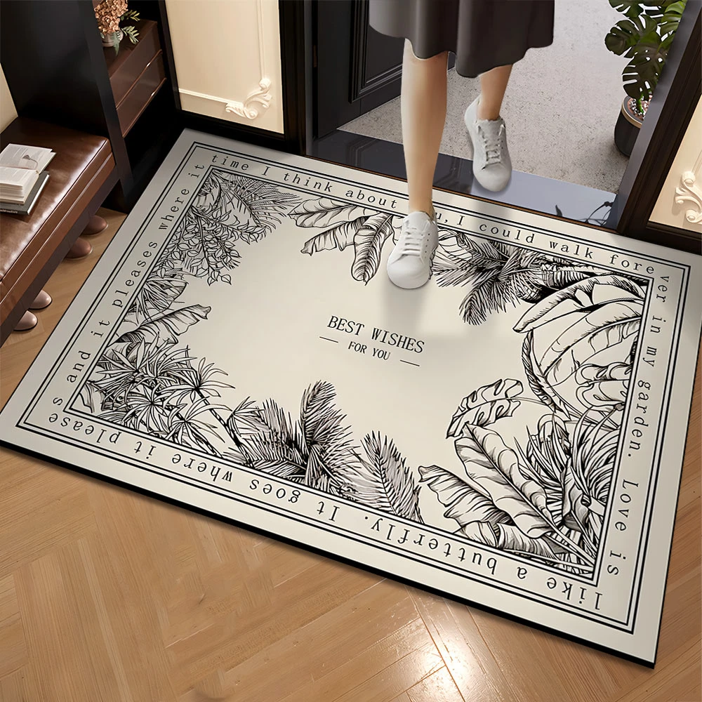 A349【80*120cm】白丛林硅藻泥入户门吸水防滑速家用地垫