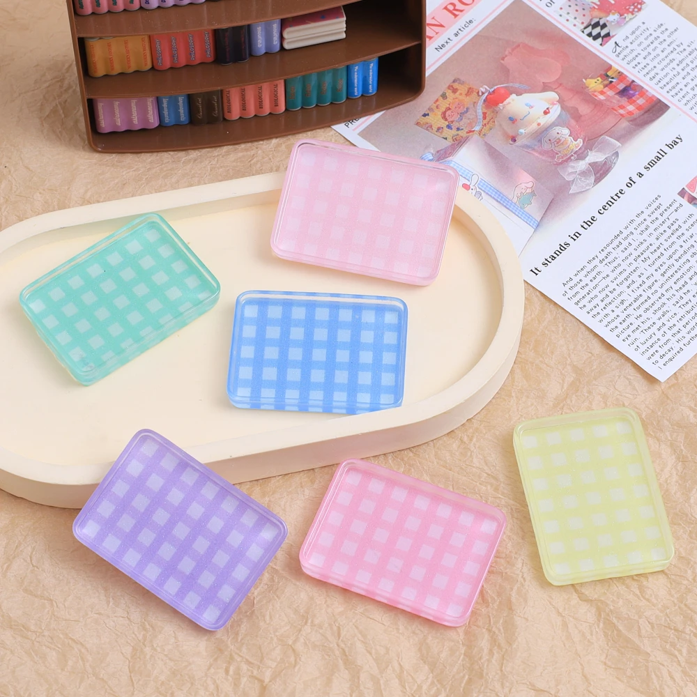 【方形-田园风格子盘子】DIY饰品树脂配件奶油胶材料新款简约ins