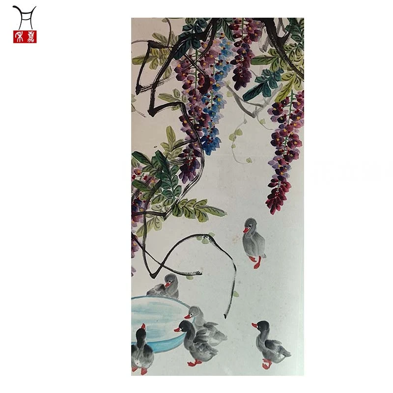 L1029紫藤花立轴49x96/4.2平尺