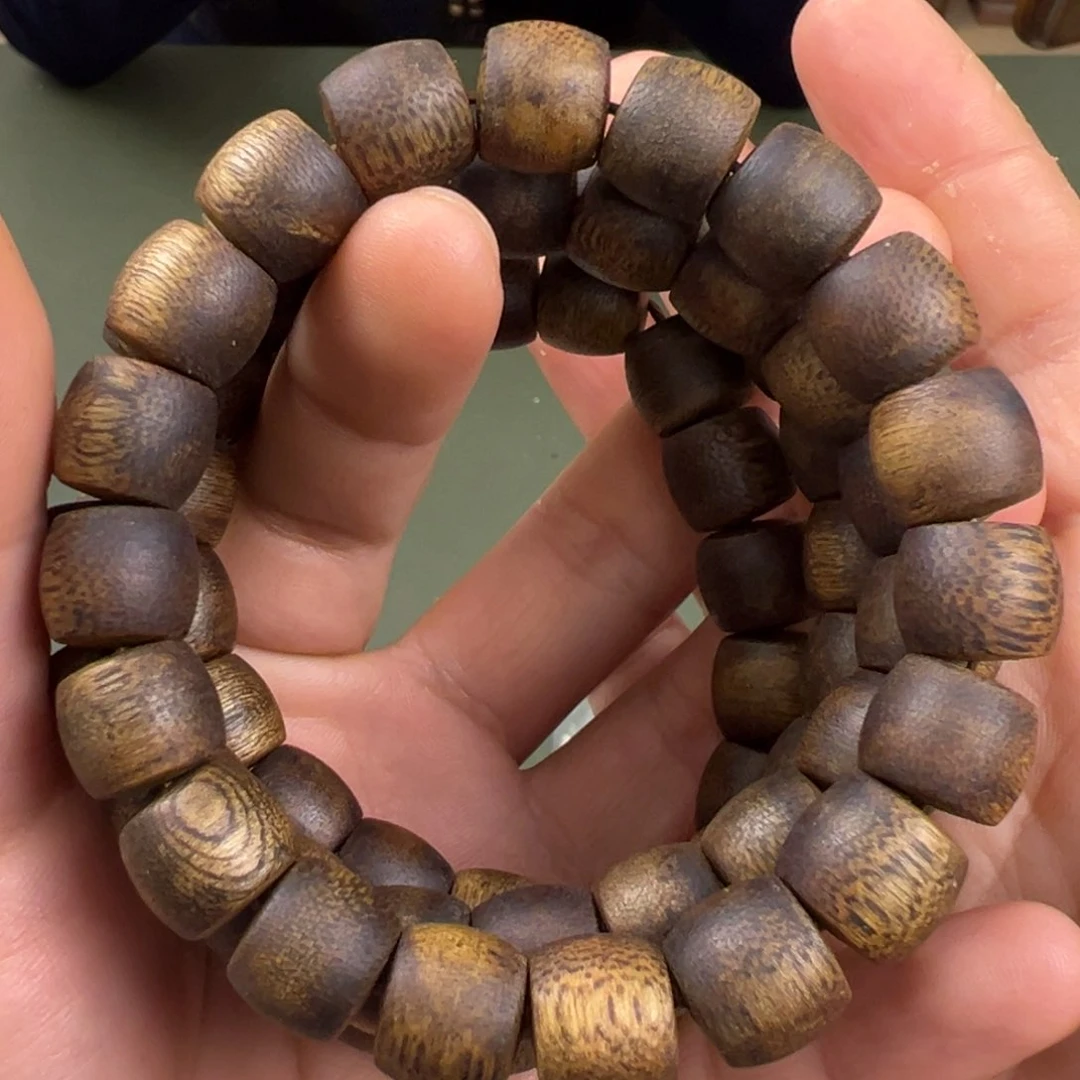 沉香手串乌身鼓珠单圈多样性发一条1.2/13g➕