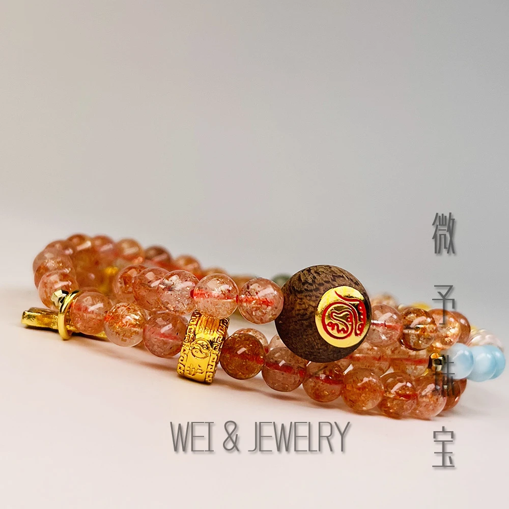 【微予珠宝】【万物生】天然金太阳手链百搭手链多圈手串多样性发其一