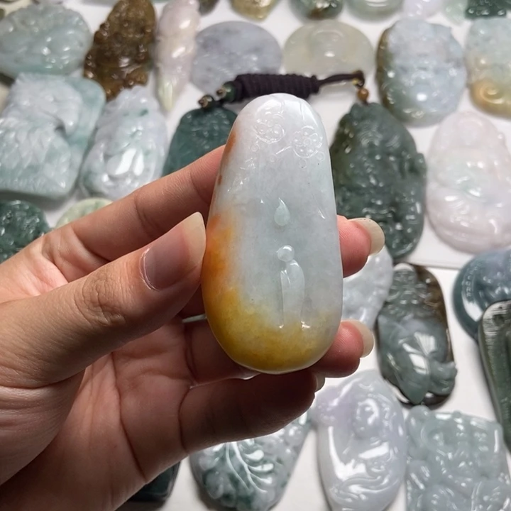 翡翠未镶嵌颈饰悟道53