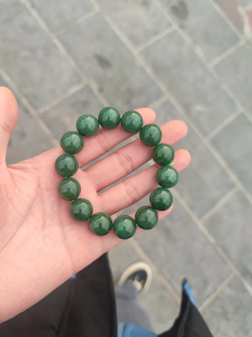 和田玉和田玉碧玉手串