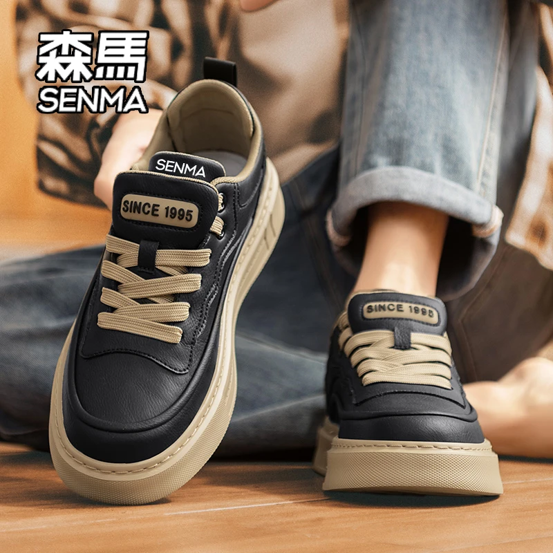 SENMA/森马板鞋男款冬季2025新款韩版高级感厚底百搭休闲运动潮鞋