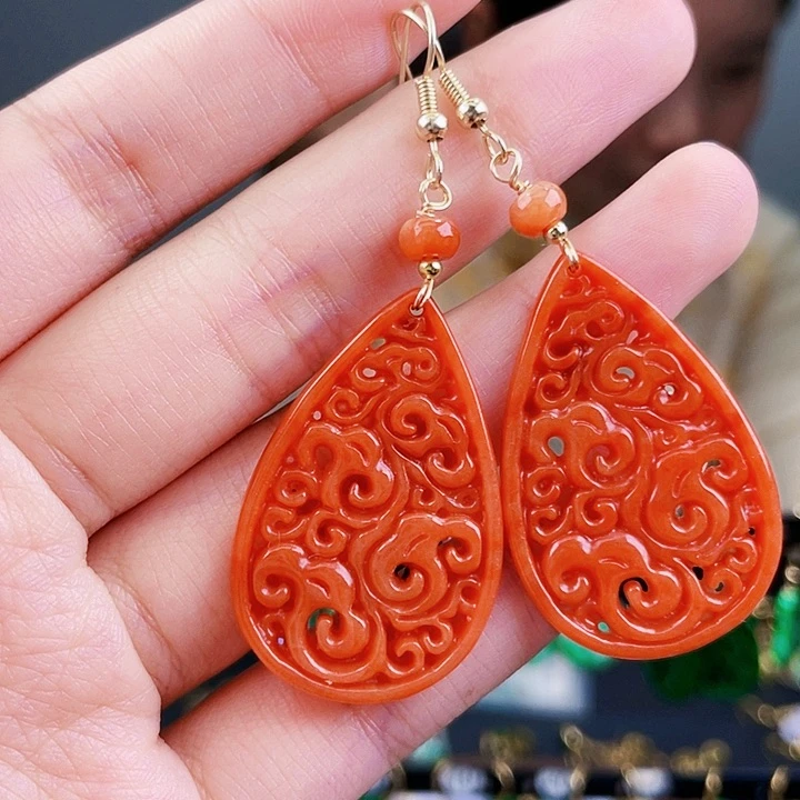 翡翠耳饰未镶嵌饰品