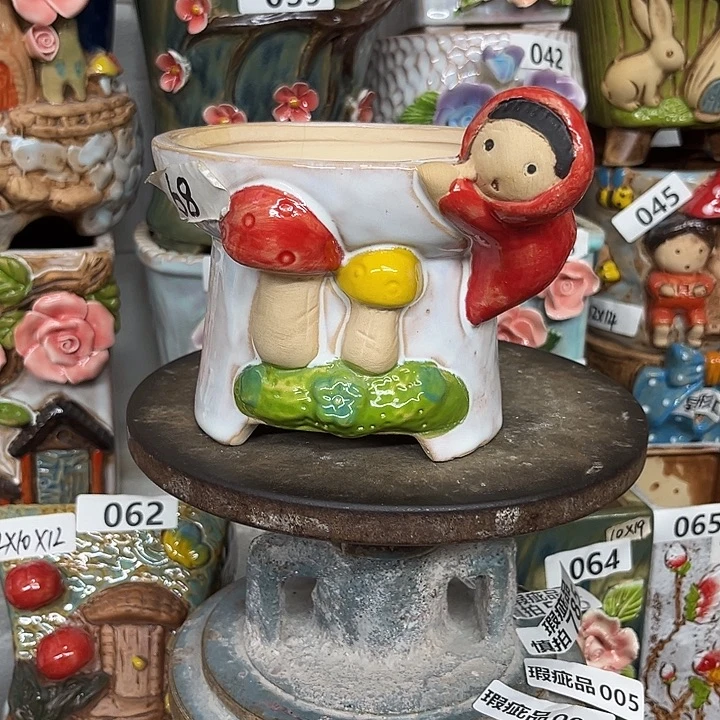 紫砂花盆粗陶材质多肉花盆