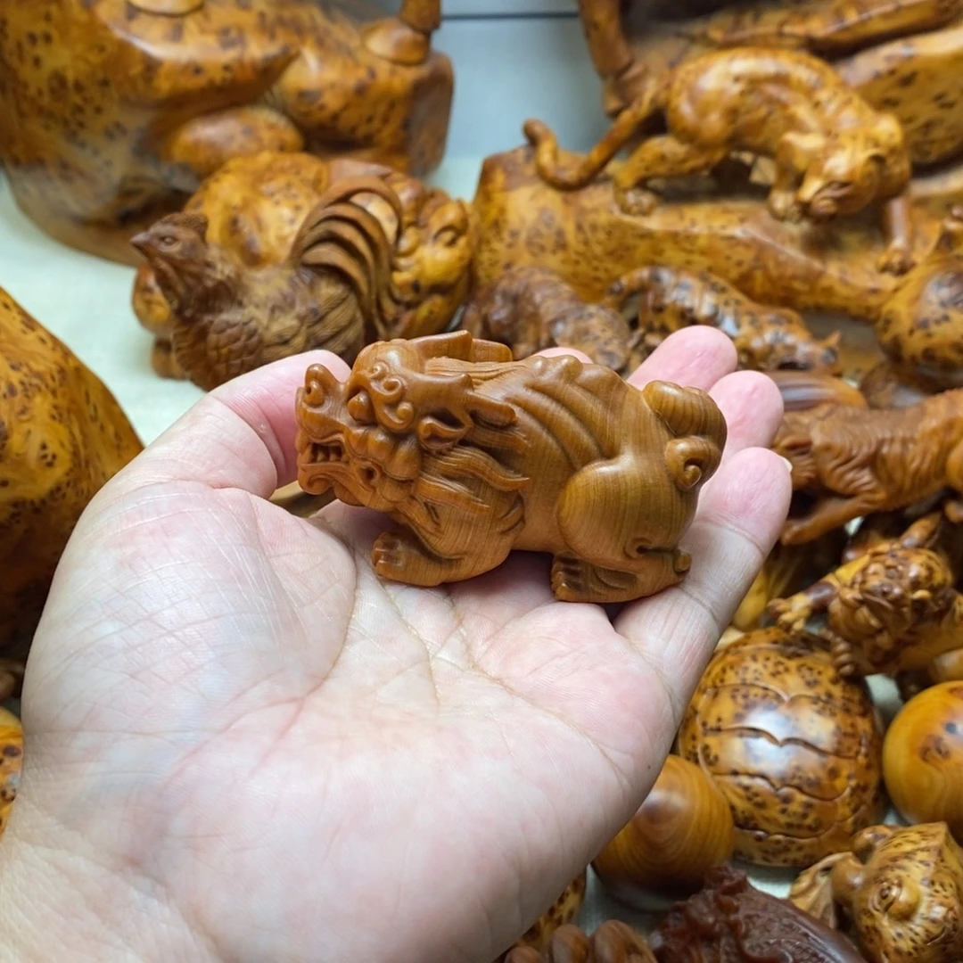 柏木（崖柏）貔貅手把