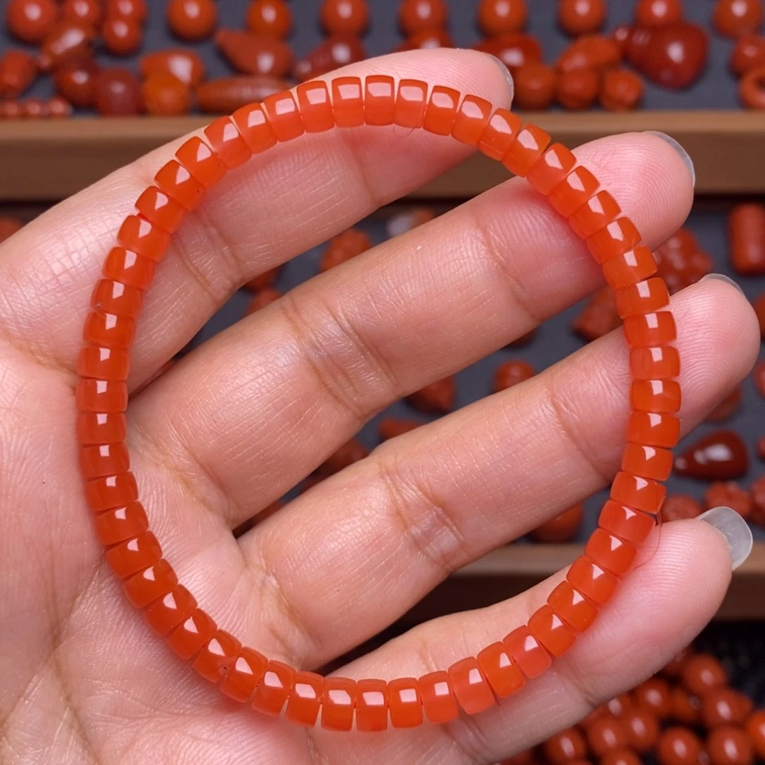 南红玛瑙配饰未镶嵌保山冰红手串