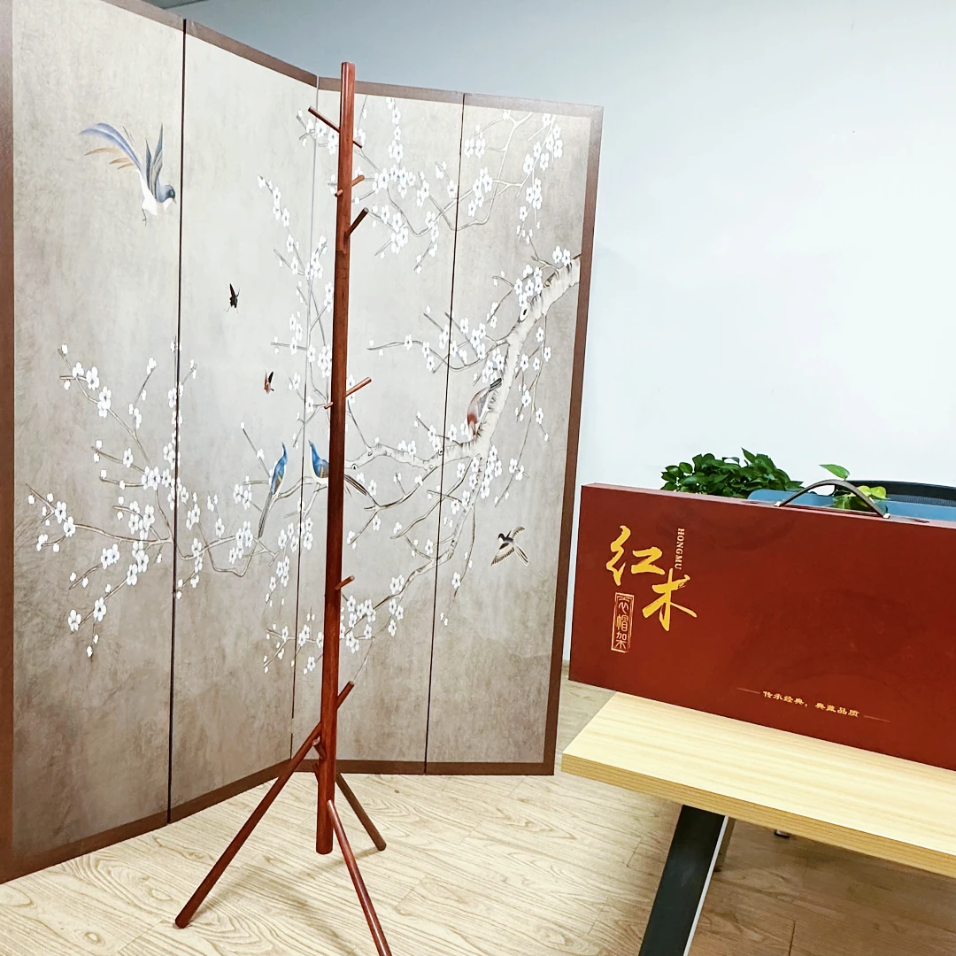 大果紫檀衣帽架挂衣架