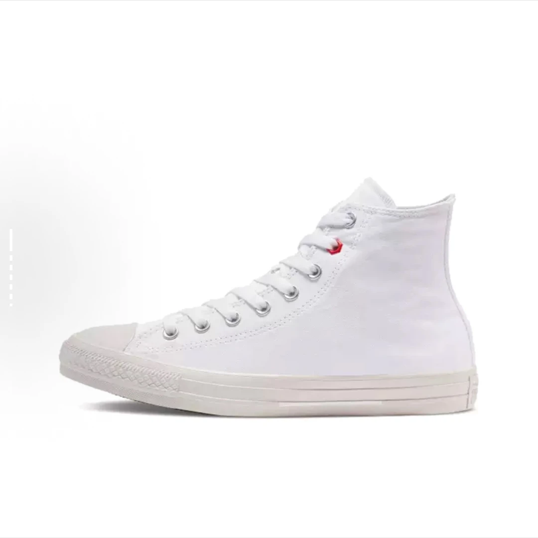 Converse 防滑轻便 高帮 帆布鞋 男女同款 白色165051C