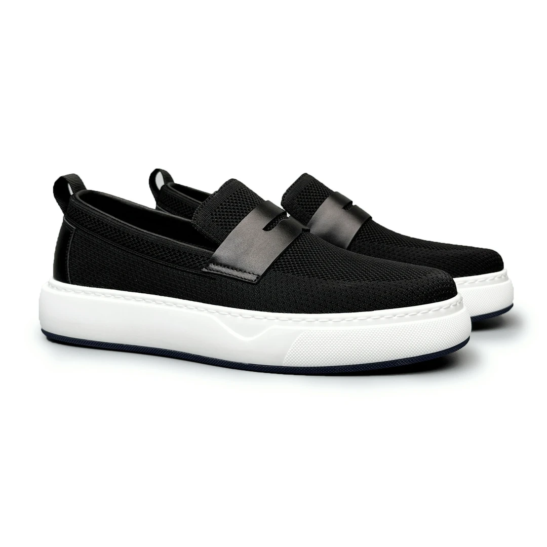 BIEUBRAYR乐福一脚蹬 针织透气时尚轻奢百搭休闲低帮运动鞋