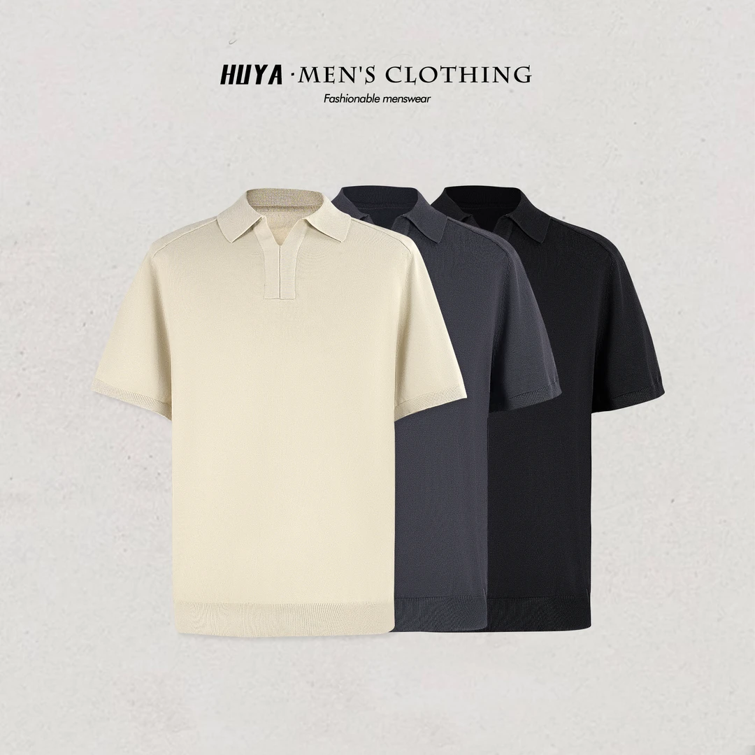 【达人专属】老钱风海鸥领秋季16针马鞍背舒适休闲POLO衫男 JS55332