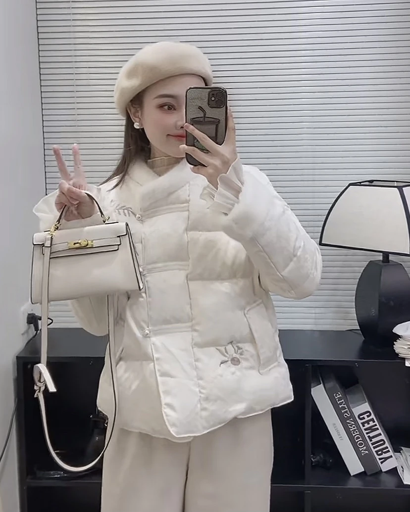 法式复古新中式时尚女欧货冬季款高级感显瘦国风短外套