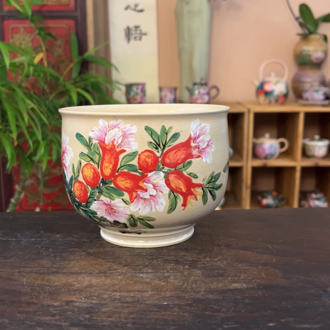 柴烧纯手工手绘陶瓷