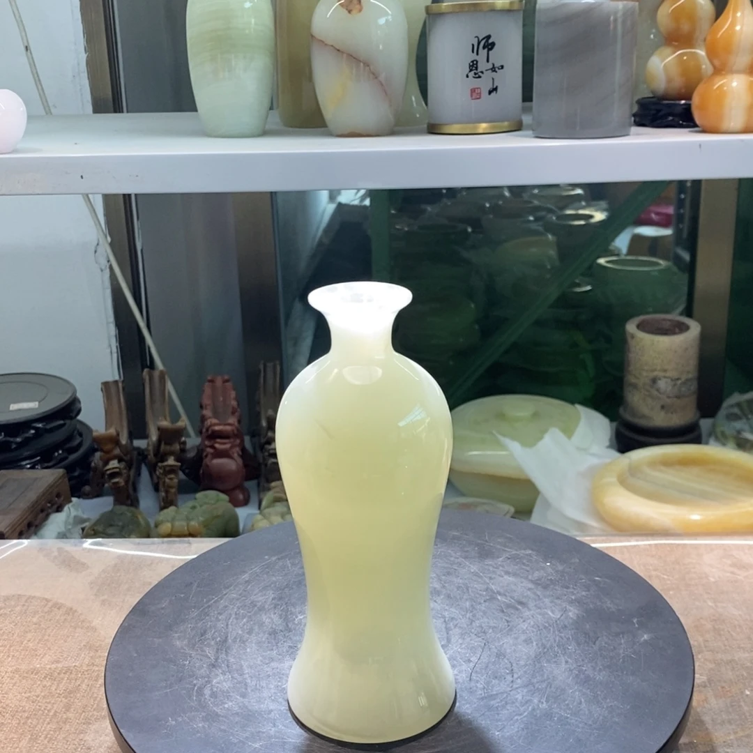 石材天然16厘米花瓶摆件，仅此一个