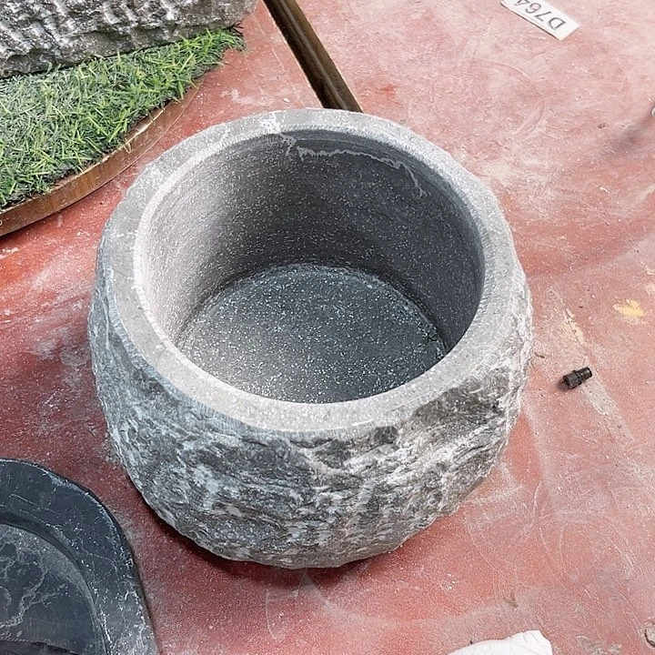 明*贵州青石 石头花盆