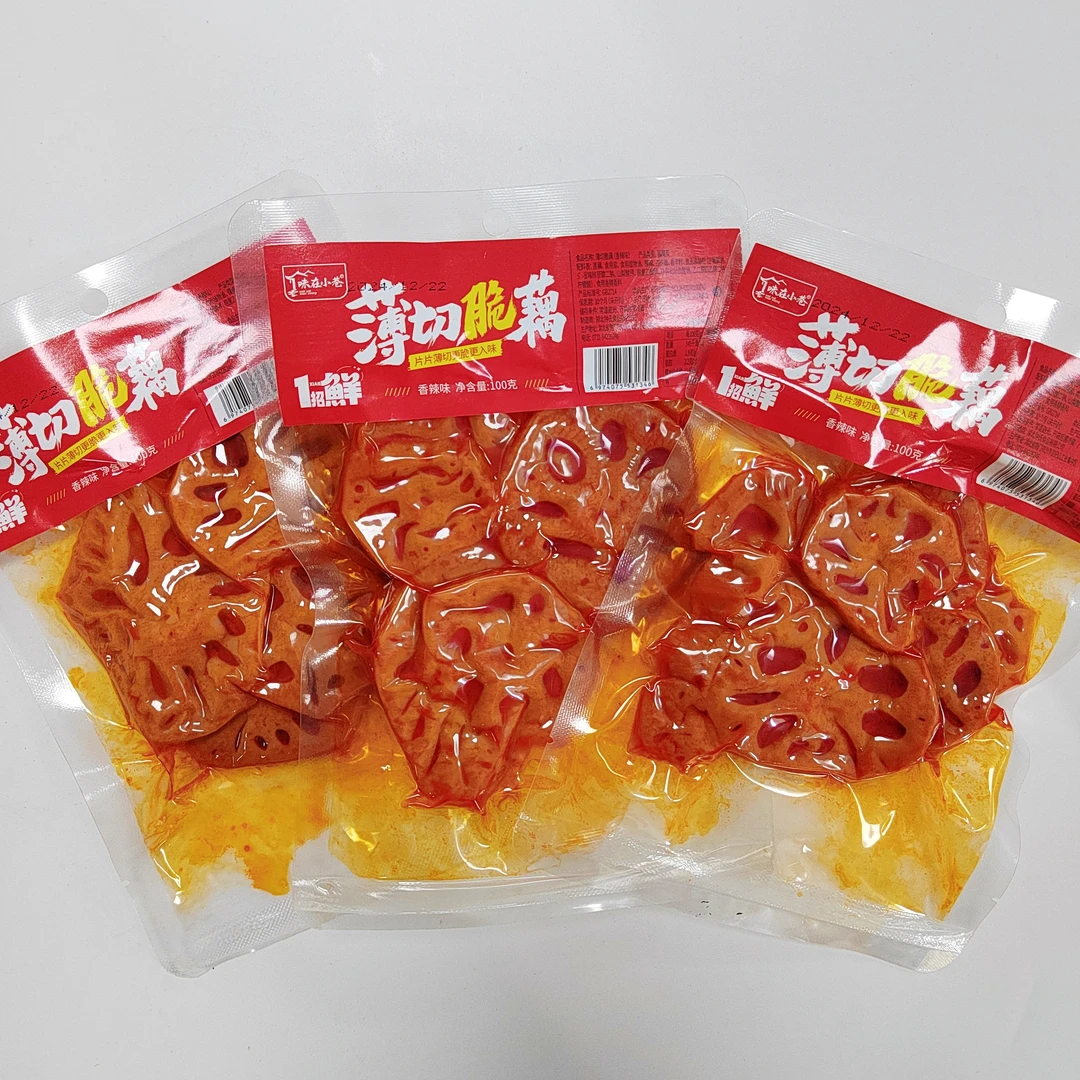 味在小巷 薄切脆藕片 香辣味100g/包 解馋 即食办公室休闲小吃