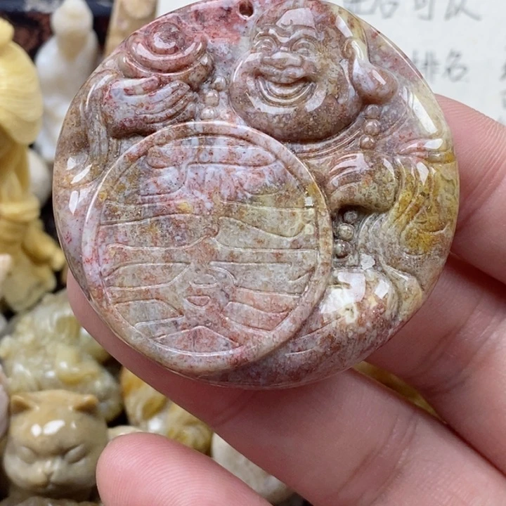 颈饰未镶嵌硅化珊瑚（珊瑚玉）