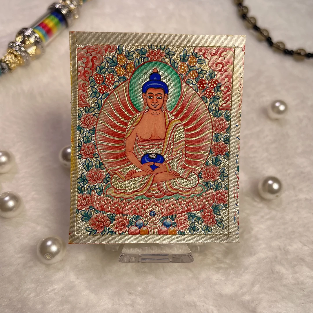 唐卡真品西藏纯手工【阿弥】高卡青海热贡非遗矿物颜料正品保真
