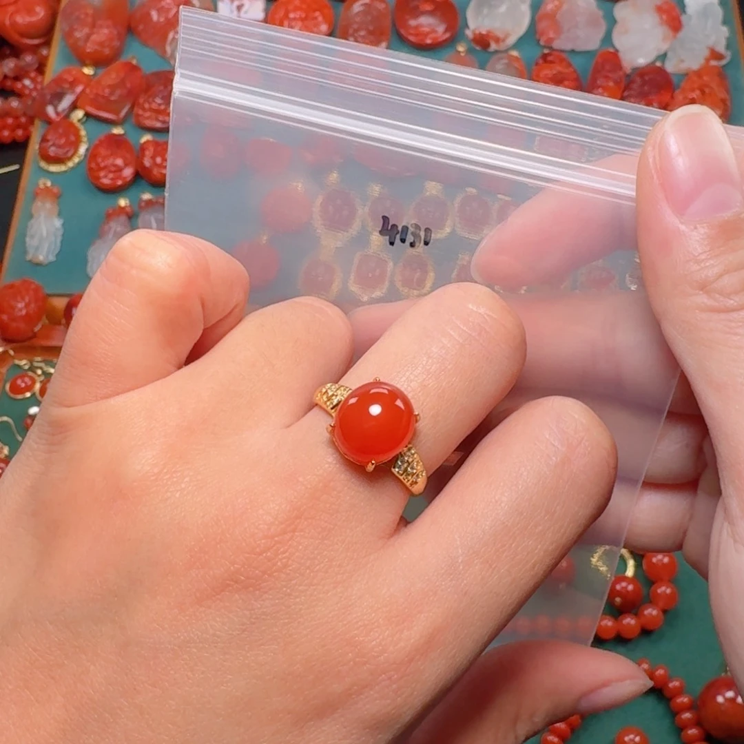 南红玛瑙南红银S925镶嵌