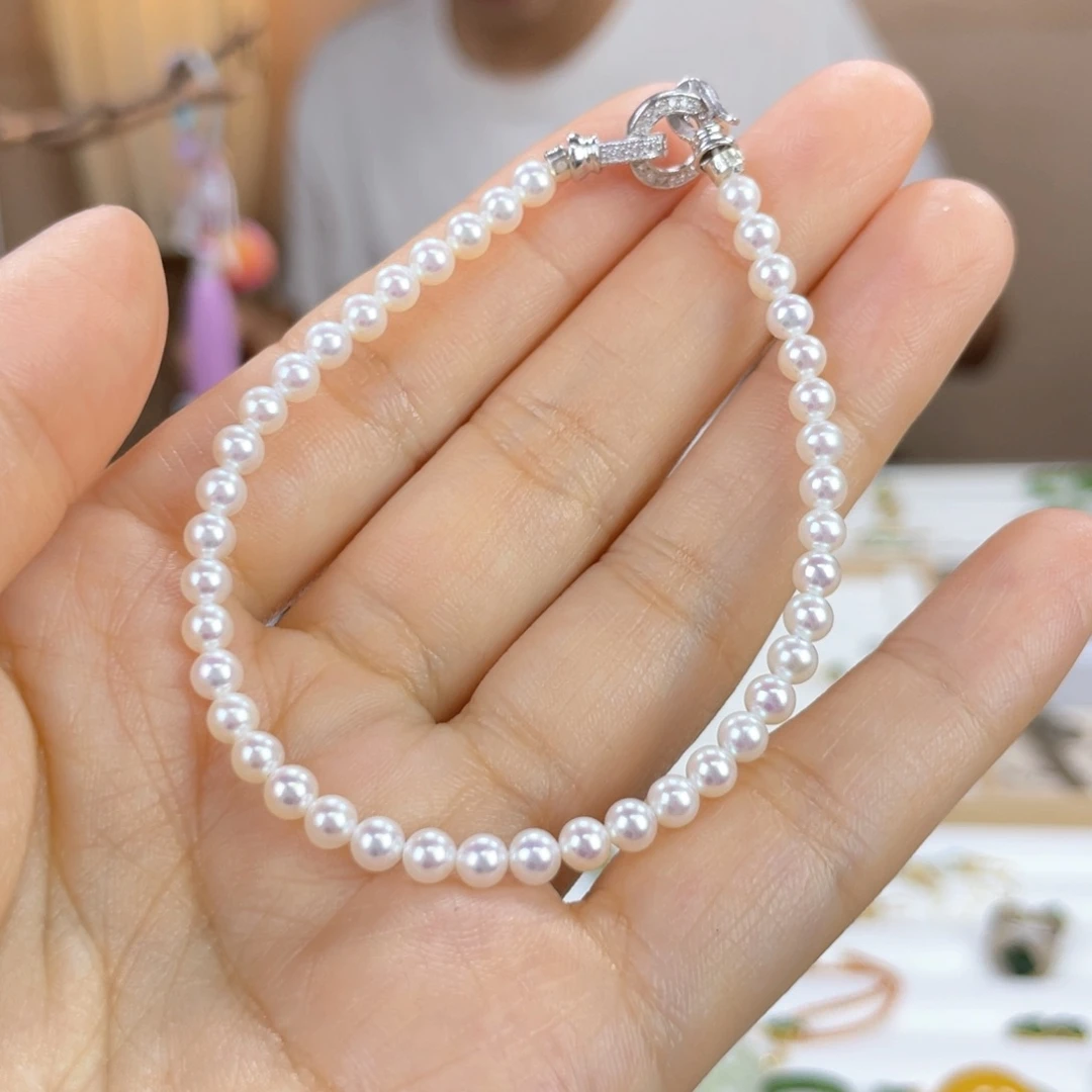 淡水珍珠手绳银S925镶嵌