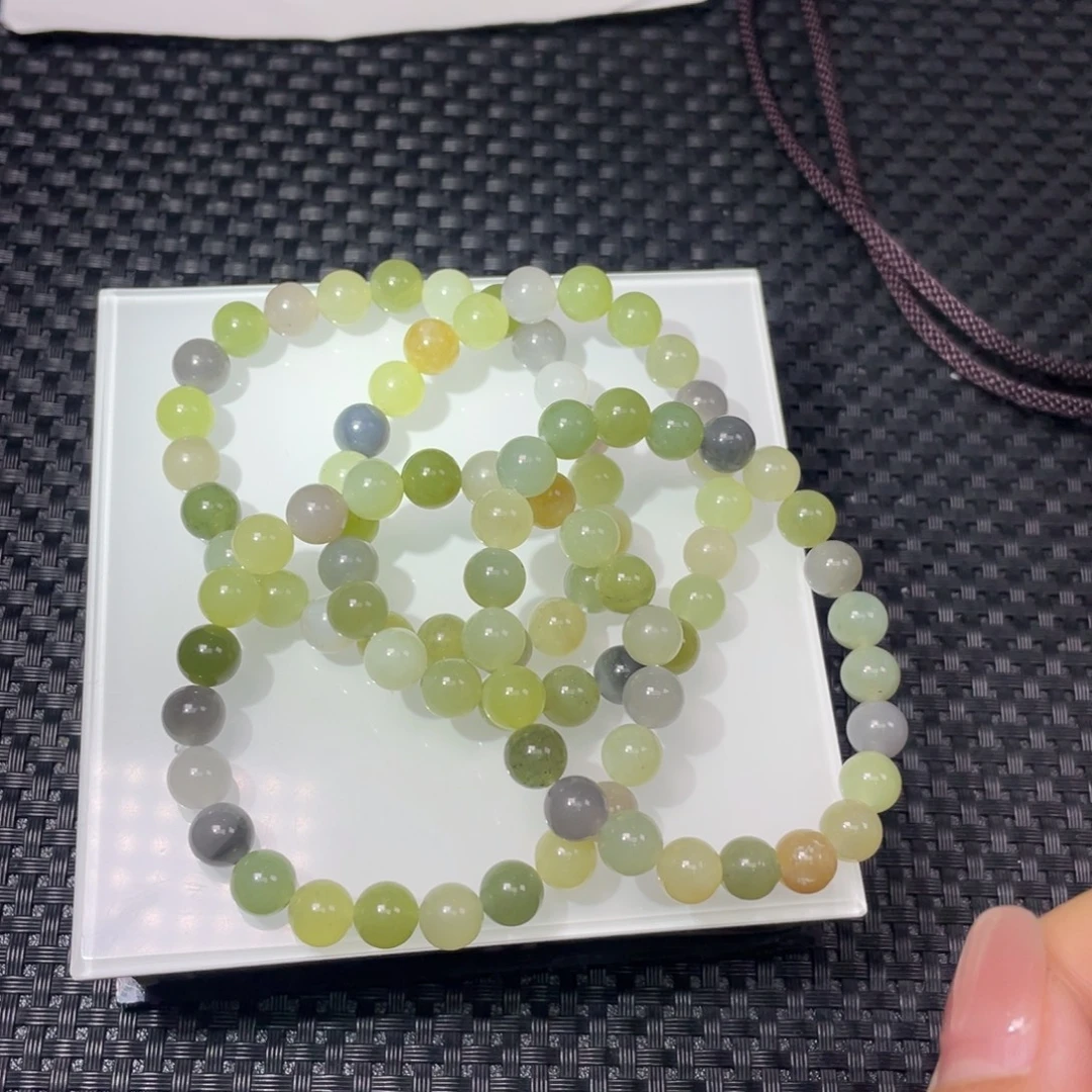 和田玉未镶嵌颈饰多宝手串