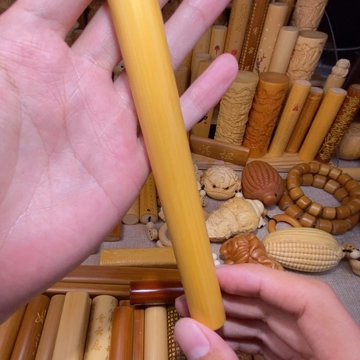 噜***呀竹黄皮天然圆素竹高度15.8