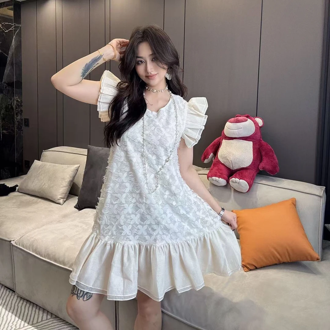 LL【女王优选】轻奢高端时尚气质设计师连衣裙9027蕾丝显瘦小个子