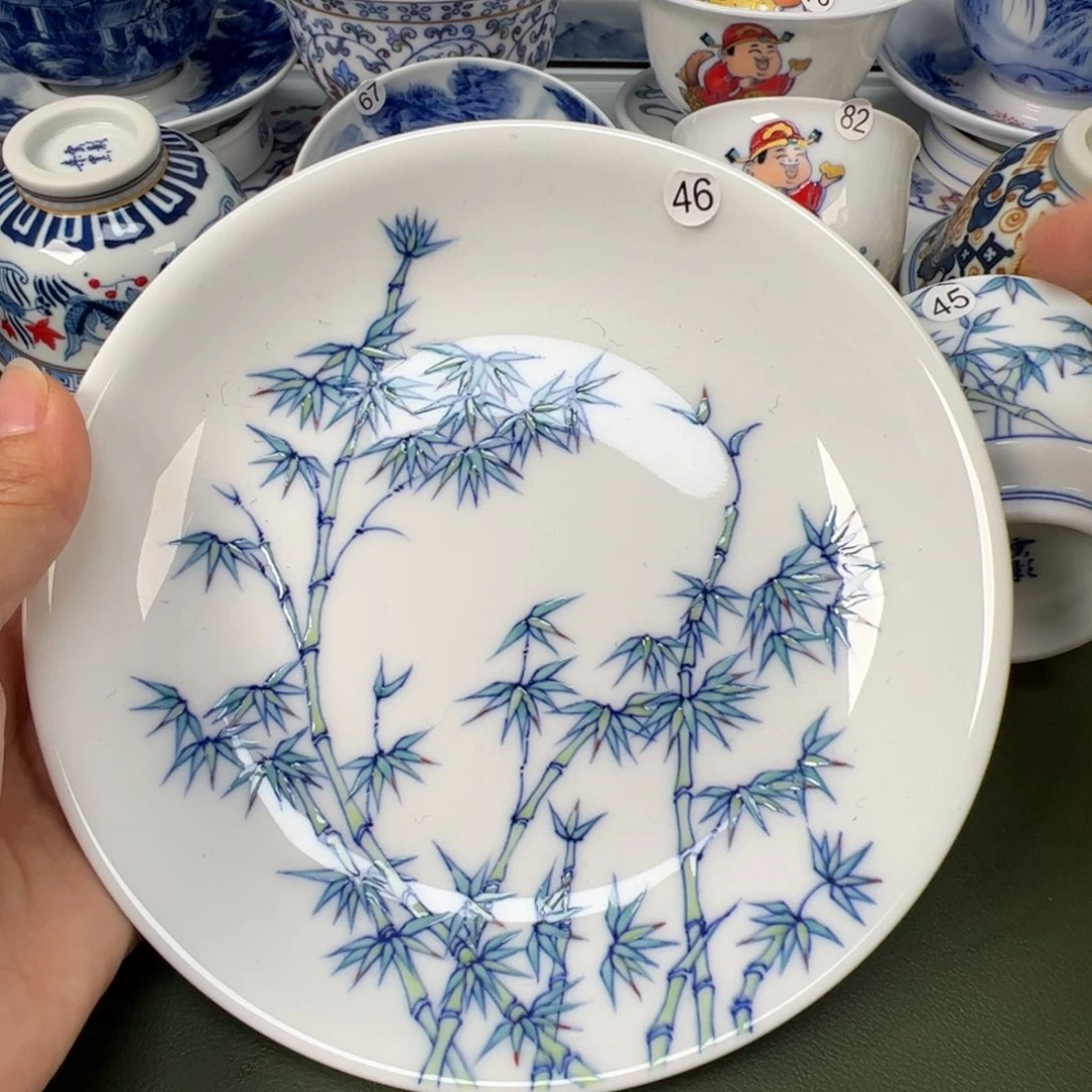 陶瓷景德镇纯手工纯手绘茶具木木46