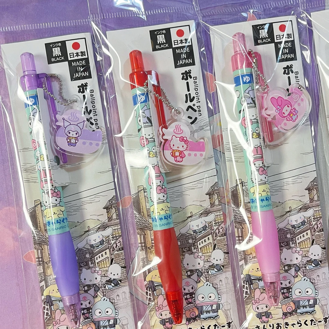 现货日本sanrio三丽鸥新款地域温泉限定二代库洛米美乐蒂kt圆珠笔