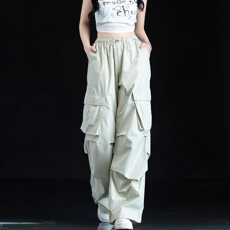 美式工装裤女2025春夏新款薄款裤子束脚宽松阔腿休闲裤户外伞兵裤