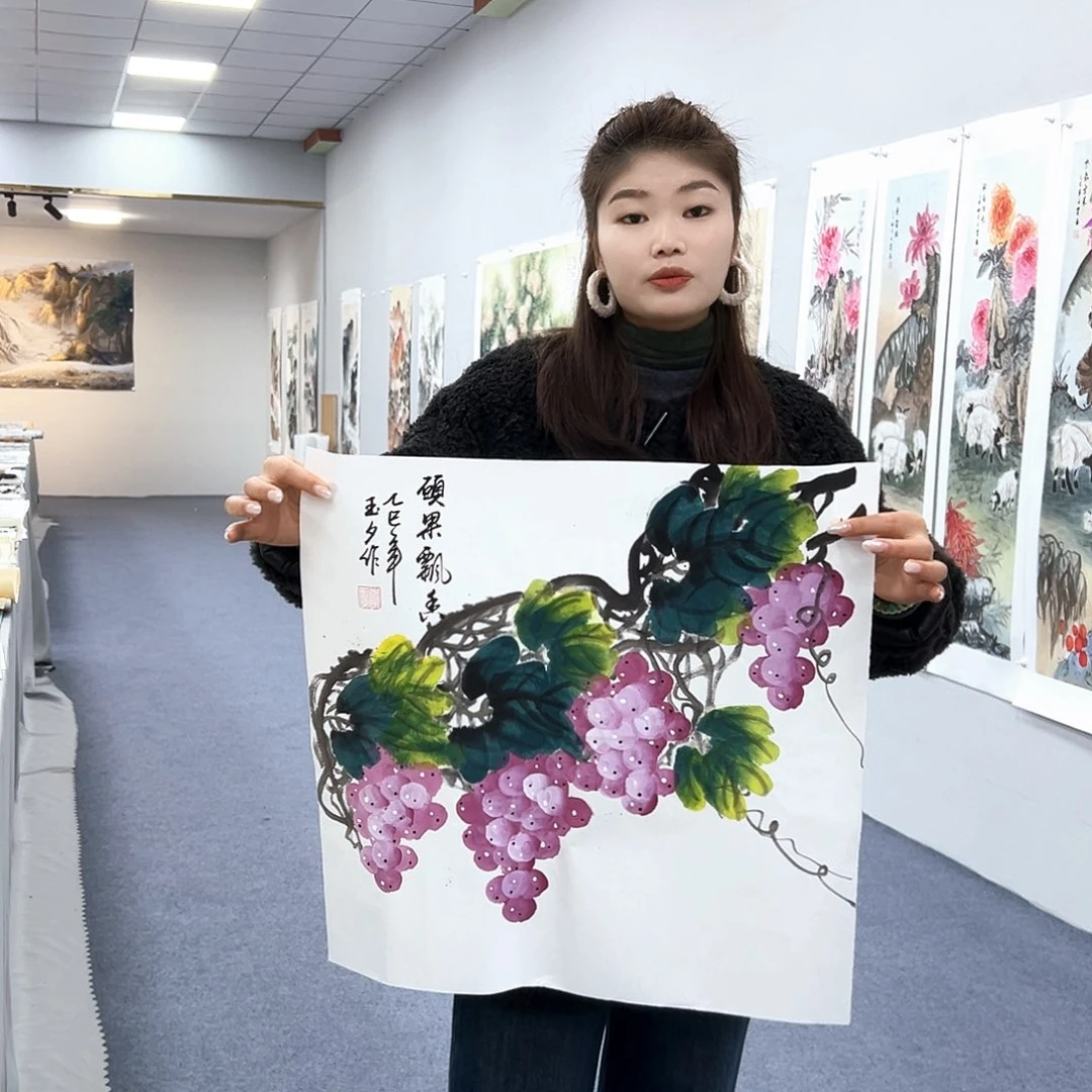 国画国画作品纯手绘制作品