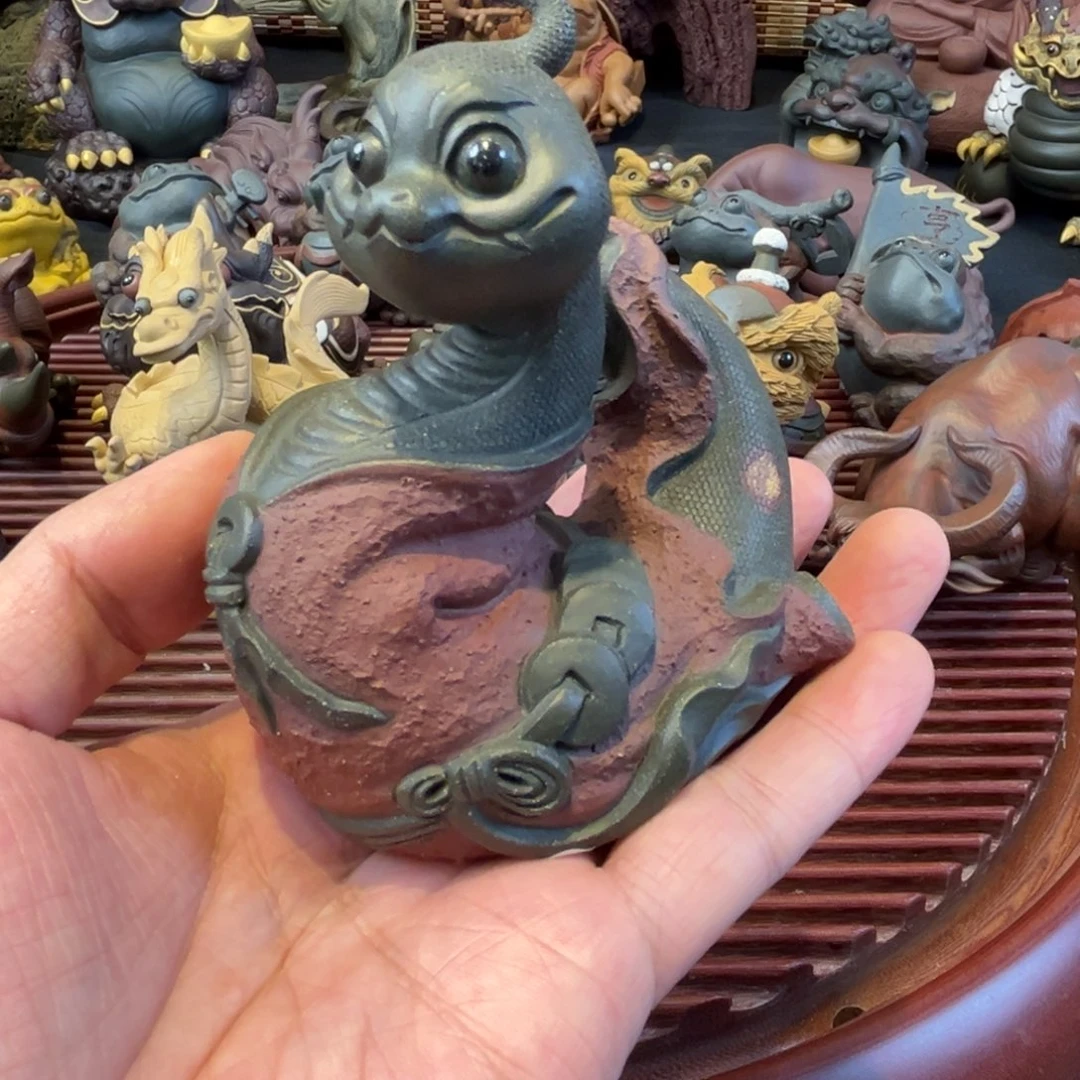 钧***哥茶宠紫砂腰缠万贯茶宠