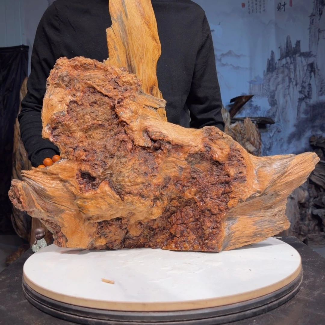 周***龙木三丰琥珀木 天然摆件4
